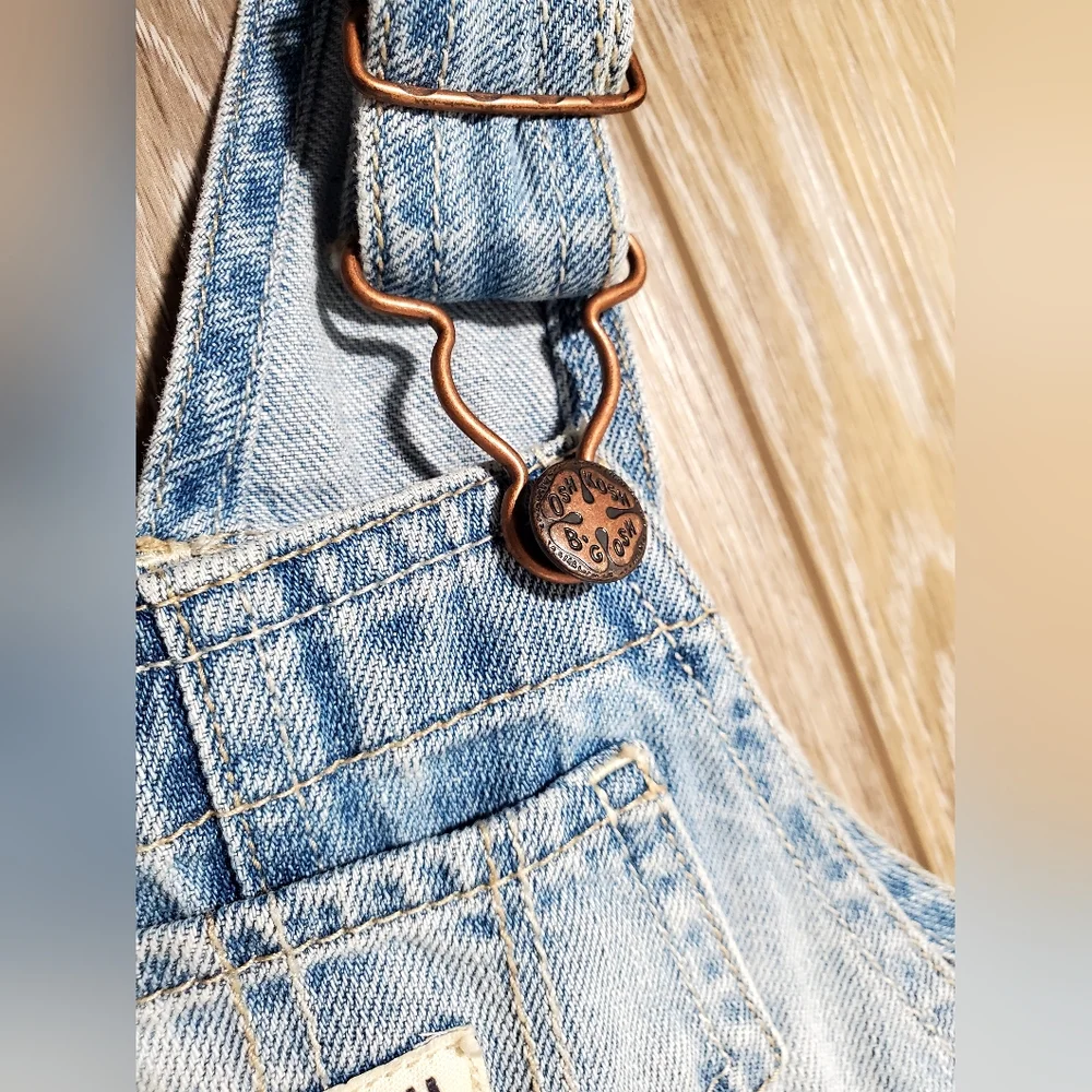 OshKosh B'gosh Blue Denim Distressed Overalls for Baby Size 6M